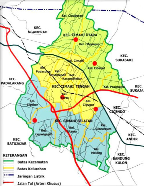 Peta Geografi Kota Cimahi